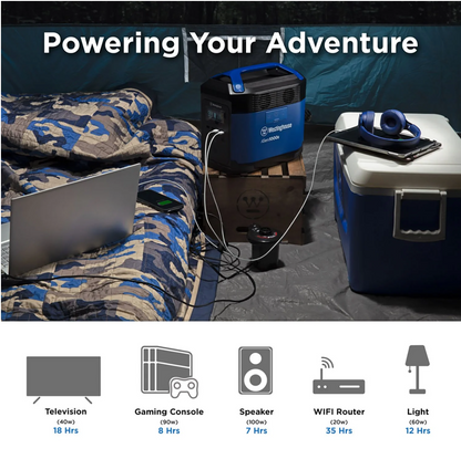 Westinghouse 1008Wh Portable Power Station Lithium-Ion Battery  3000W Solar Generator  Pure Sine Wave - Bellso