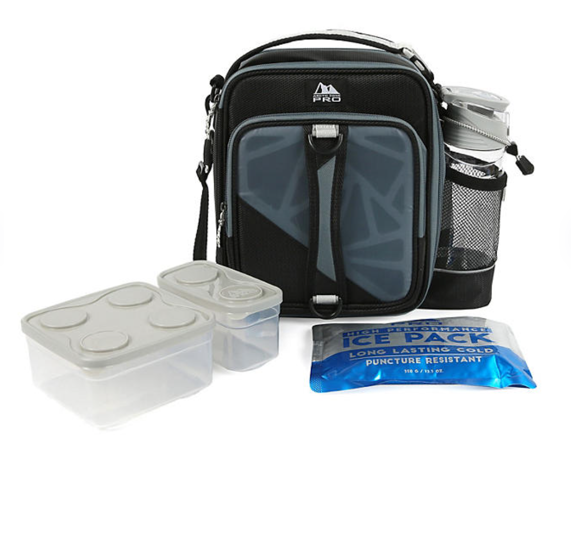 Arctic Zone Pro Expandable Insulated Lunch Pack Food Containers & Bottle - Bellso