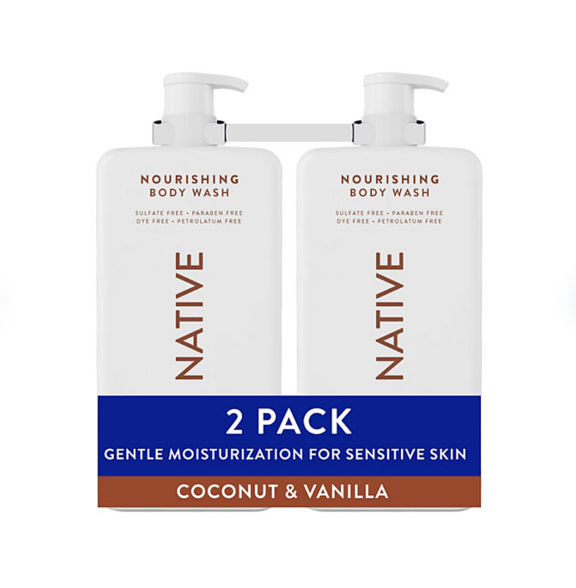 Native Body Wash - Coconut & Vanilla - Sulfate Free - 36 Fl Oz 2 pack - Bellso