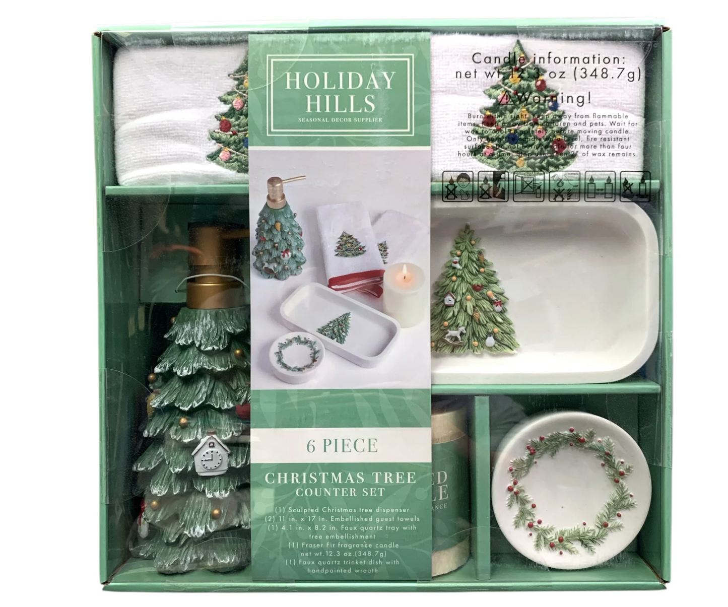 Holiday Hills Seasonal Decor 6-Piece Bathroom Counter Set - Bellso