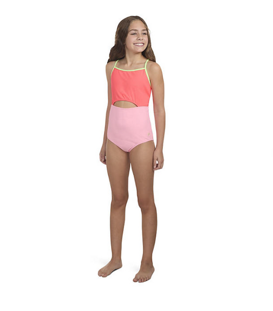 Hurley Girls Ribbed One-Piece Swimsuit L 10/12 - Bellso