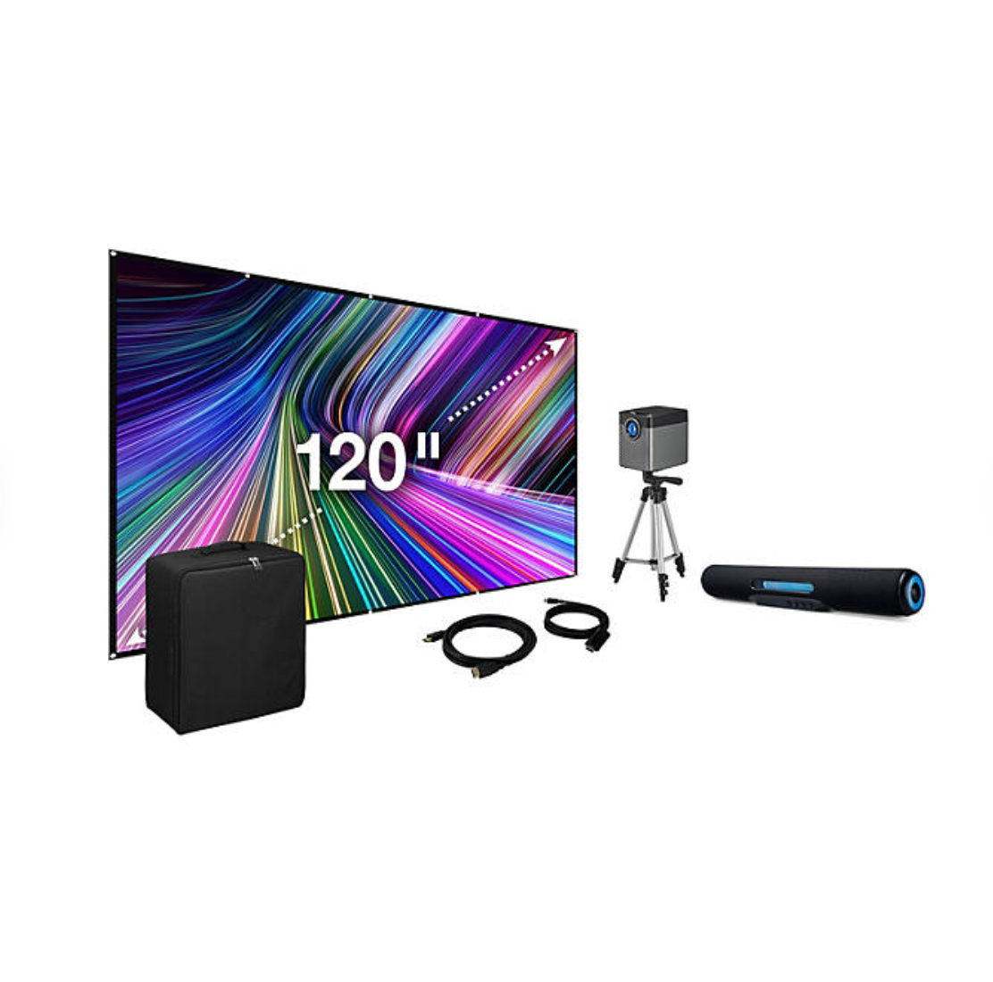 ILive Movie Theater X 6-in-1 Projector Kit with Sound Bar