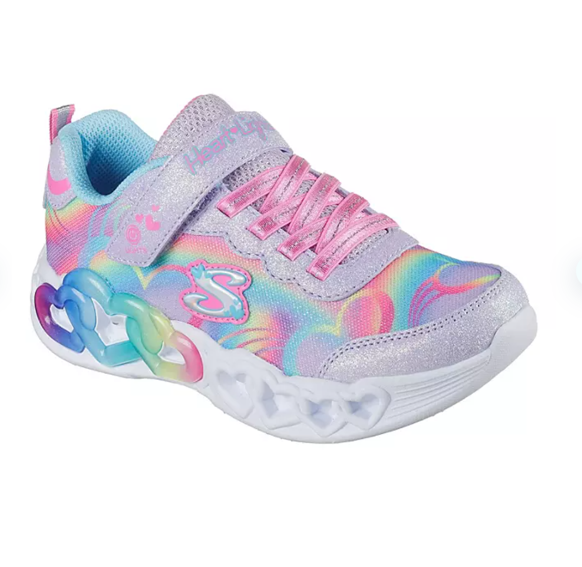 Skechers Girls Hearts Light-Up Sneaker Size 4 - Bellso