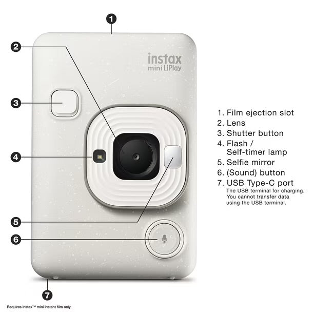 Instax Mini LiPlay Hybrid Camera Bundle - Bellso