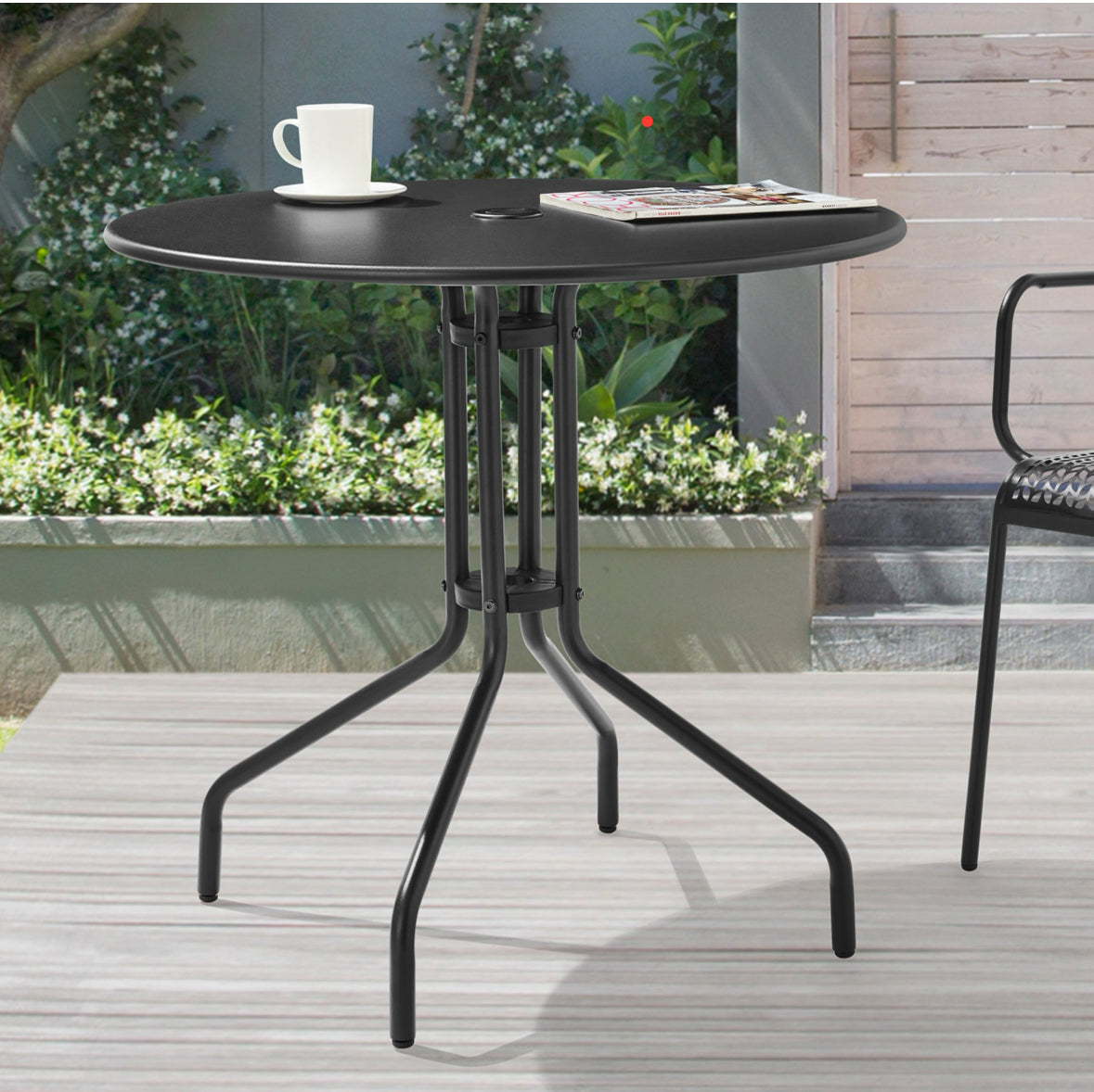 Member's Mark Café Collection Steel Table Black - Bellso