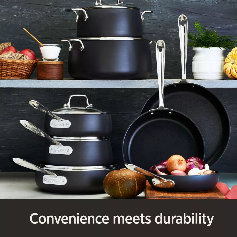 All-Clad Hard Anodized Nonstick Cookware, 2 Piece Fry Pan Set, 10.5 and 12 inch - Bellso