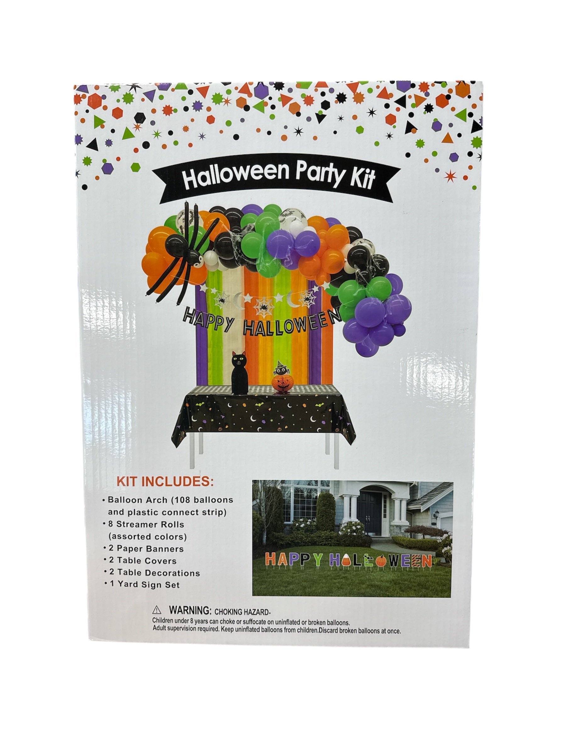 Happy Halloween Theme Party Kit 136-Piece Decoration Bundle - Bellso