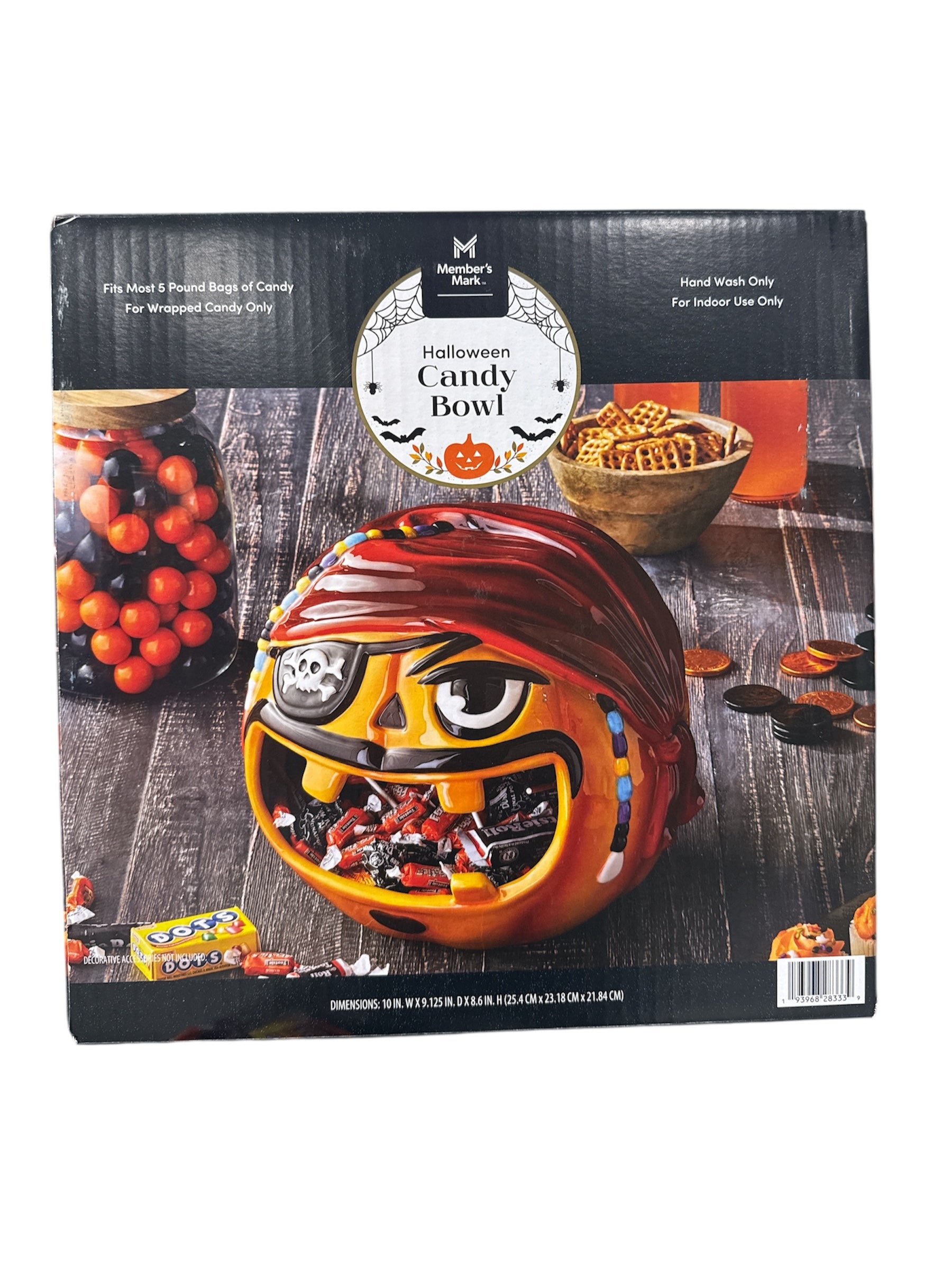 Memebers Mark Halloween Candy Bowl Pirate Decoration - Bellso