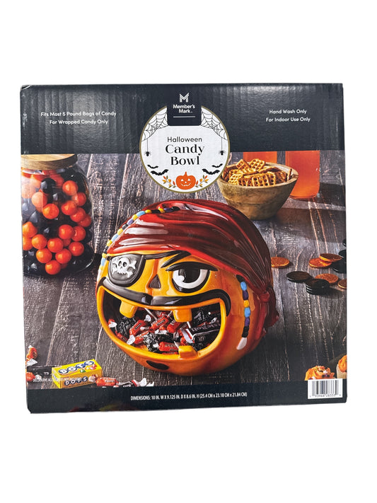 Memebers Mark Halloween Candy Bowl Pirate Decoration - Bellso
