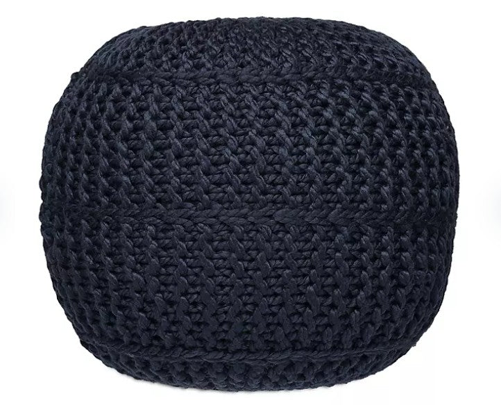 BirdRock Home Hand-Knitted Lightweight Pouf, Assorted Colors - Bellso