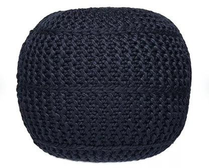 BirdRock Home Hand-Knitted Lightweight Pouf, Assorted Colors - Bellso