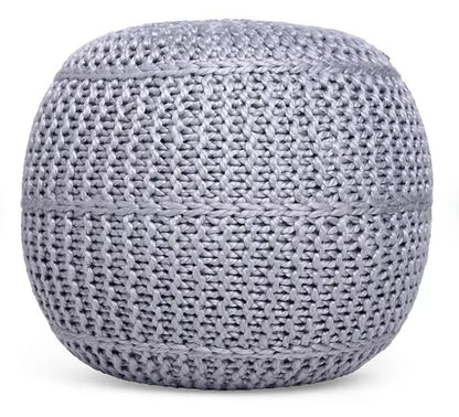 BirdRock Home Hand-Knitted Lightweight Pouf, Assorted Colors - Bellso