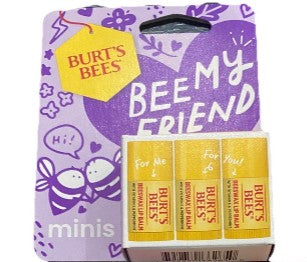 3xBurt's Bees Bee My Friend, Galentine, and Mine 3pc Minis Lip Balms New