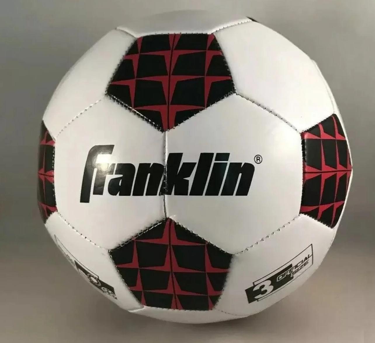 Franklin Sports Official Size 3 Soccer Ball  White - Bellso