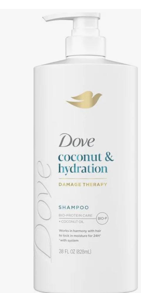 Dove, Coconut & Hydration Shampoo, 25.4 Fl Oz (750 Ml) - Bellso