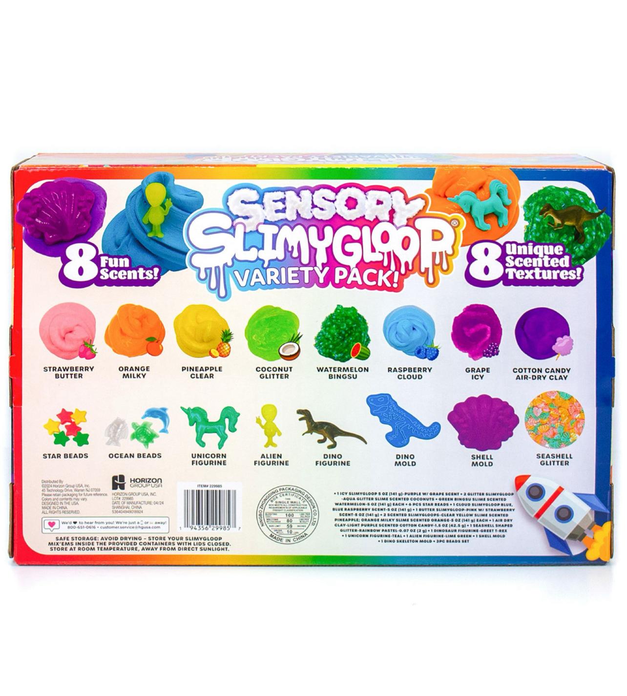 Slimy Gloop Sensory Textured and Scented Slime Variety 8 Pack - Bellso