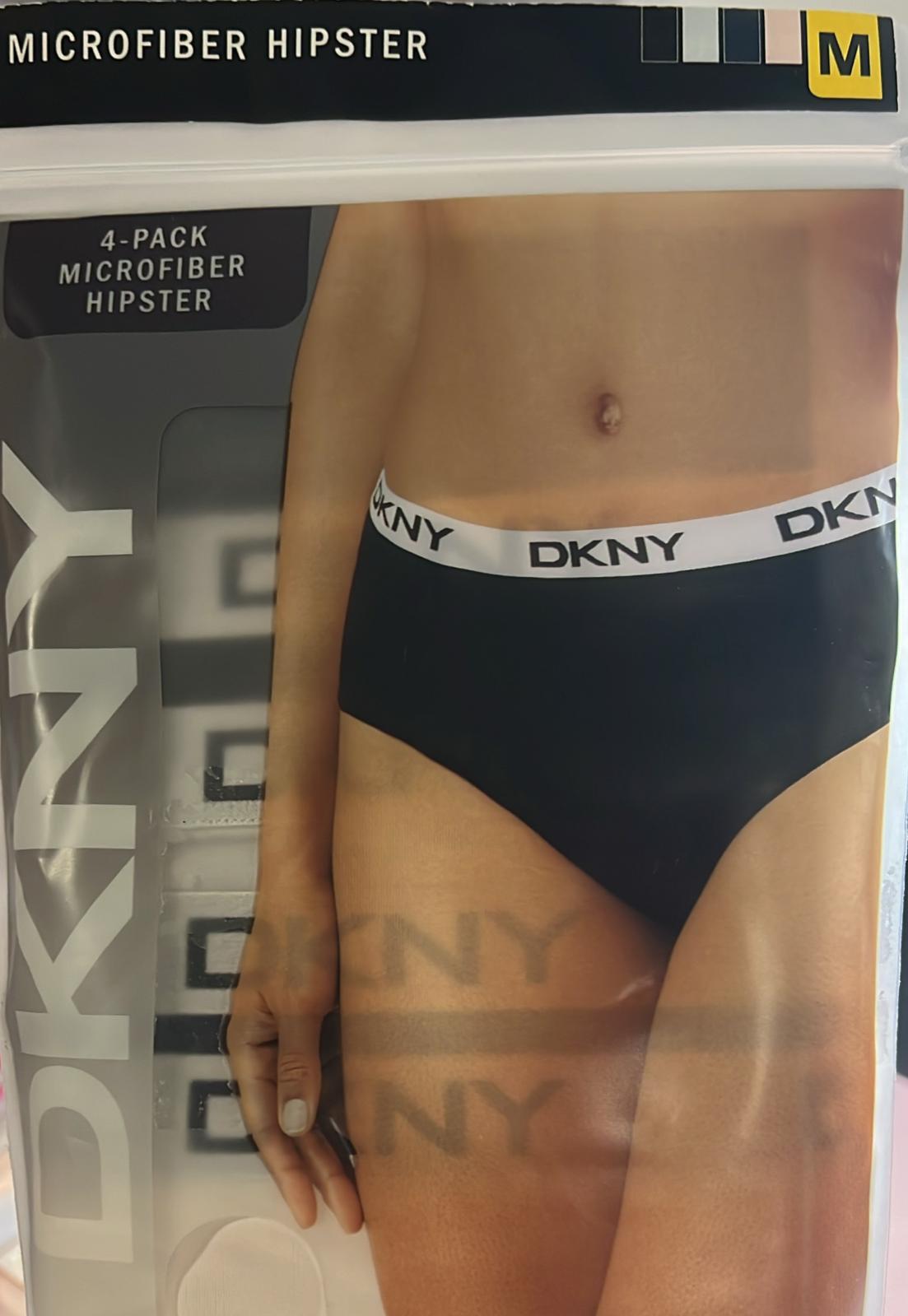 DKNY Women's 4-Pack Microfiber Hipster M - Bellso