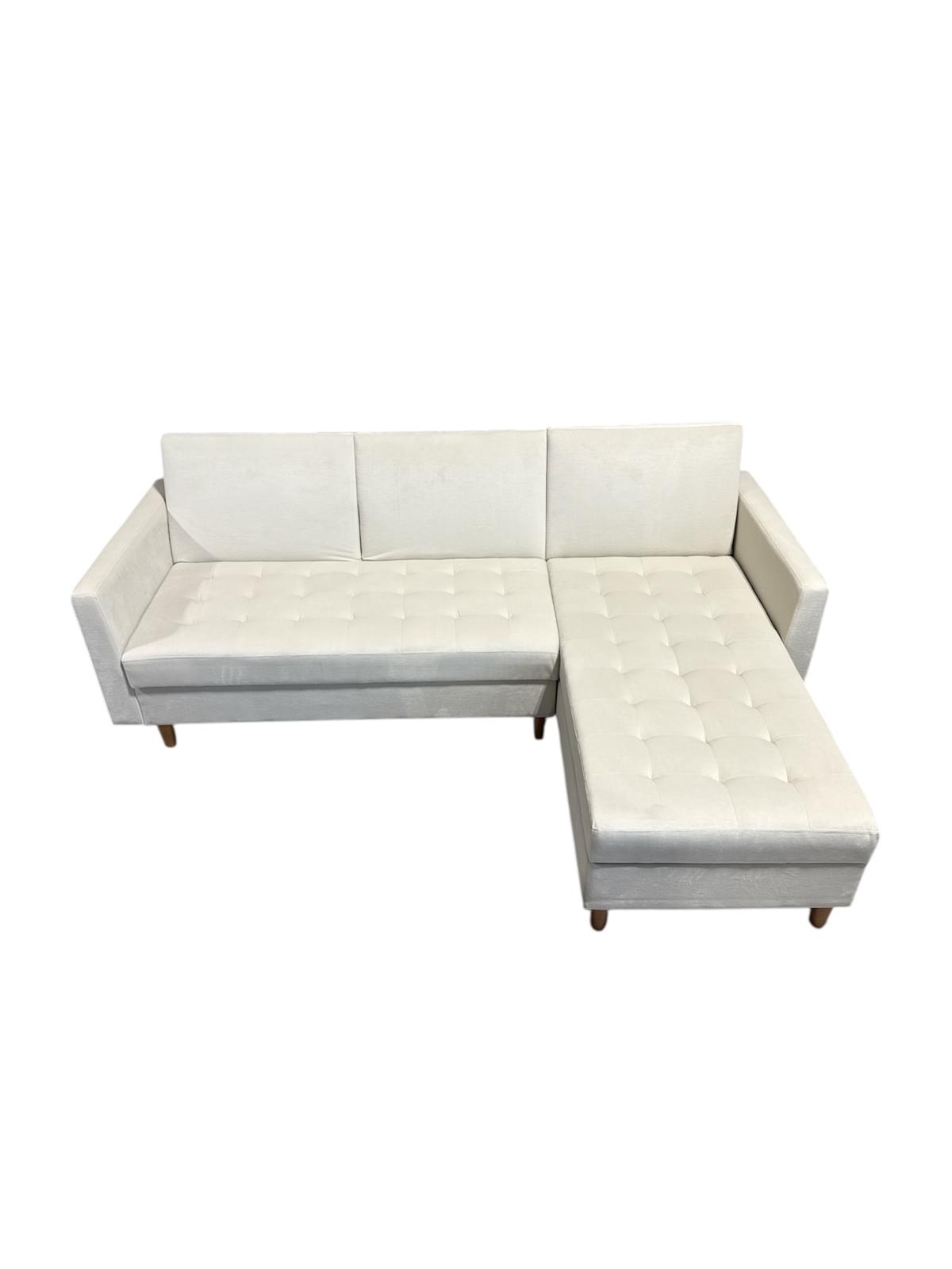 Sectional Futon Ivory with Storage Space - Bellso