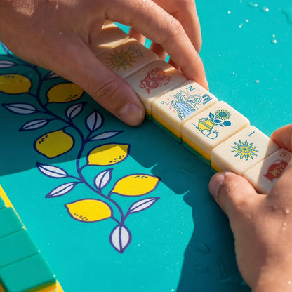 3-in-1 Floating Game Mat: Mahjong, Rummi Cube, and Waterproof Cards