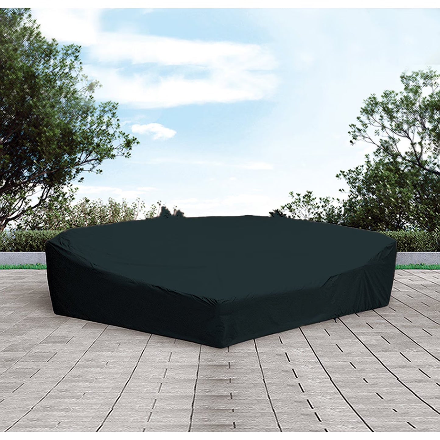 Member's Mark Athena Sectional with Sintered Stone Top and Sunbrella Fabric, 7pc