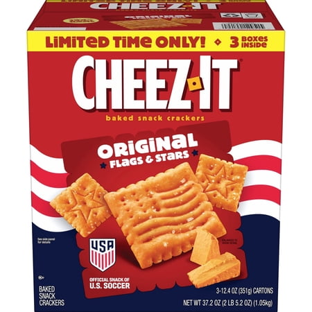 Cheez-It Kellogg S Original Crackers Flags & Stars Shapes 37.2 Oz