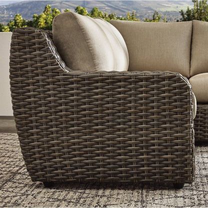 Member's Mark Athena Sectional with Sintered Stone Top and Sunbrella Fabric, 7pc