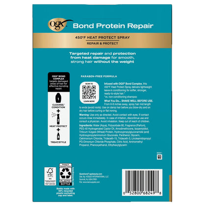 OGX Bond Protein Repair 450°F Heat Protect Spray, 6.5 fl. oz., 2 pk.