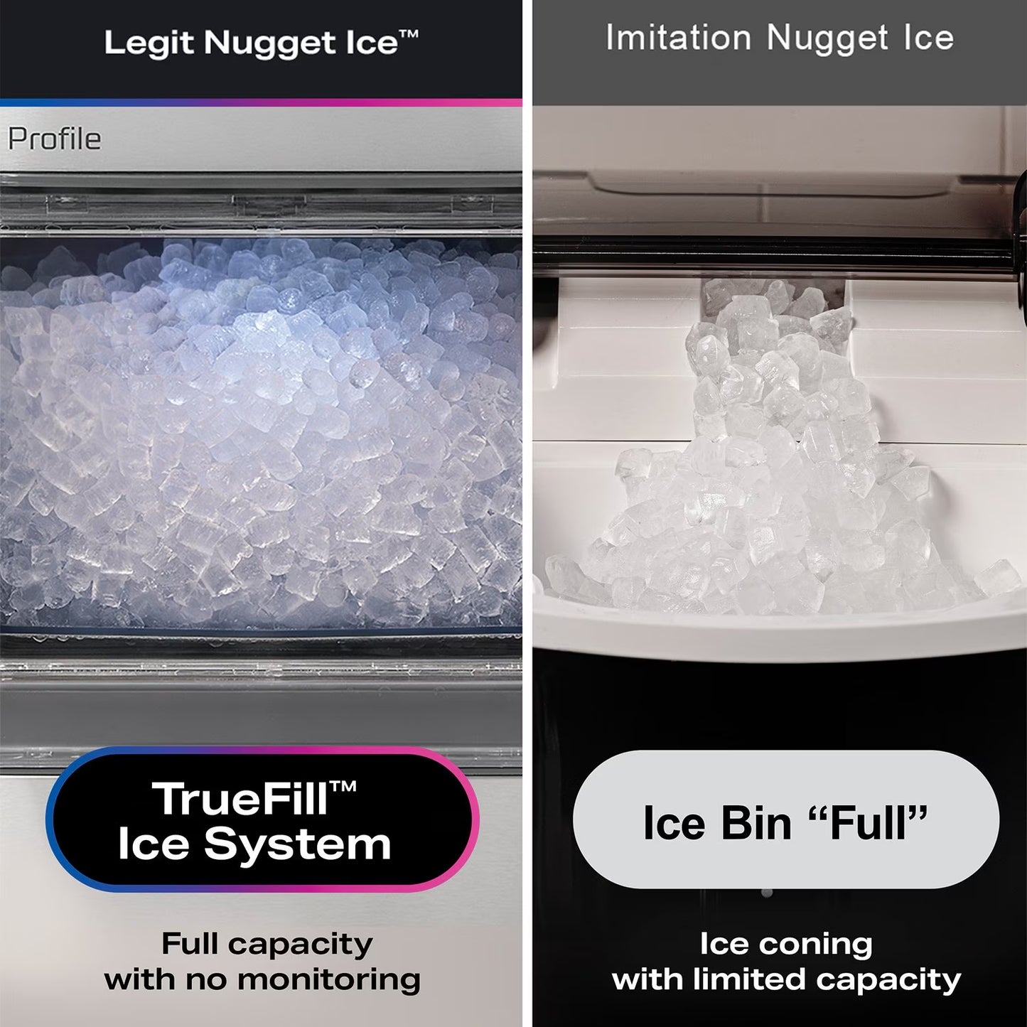 GE Profile Opal Nugget Ice Maker + Side Tank