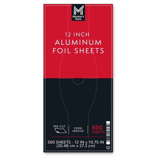 Member's Mark Foil Sheets, 12 X 10.75 (500 Ct.) - Bellso