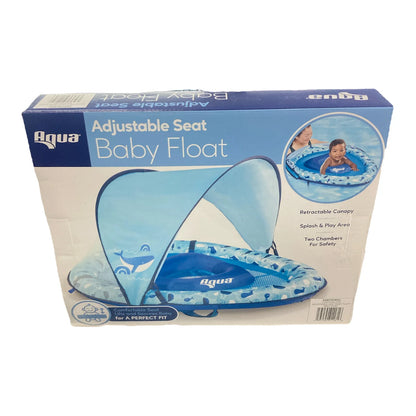 Aqua Leisure Adjustable Seat Baby Pool Float W/ Retractable Canopy Select Color - Bellso