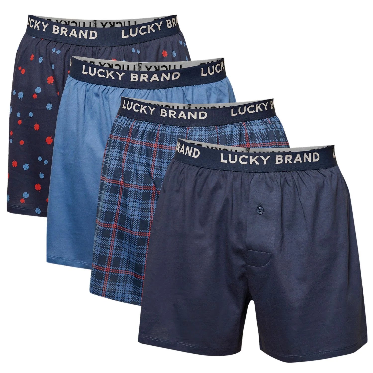Lucky Brand Men's 4-Pack Knit Boxer 2XL - Bellso