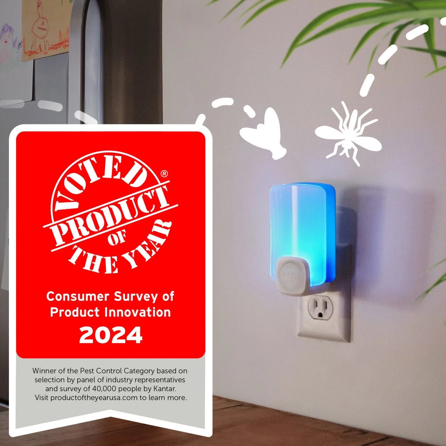 STEM Attracts & Traps Flying Insect Light Trap - 2 Devices +6 Refills Value Pack - Bellso
