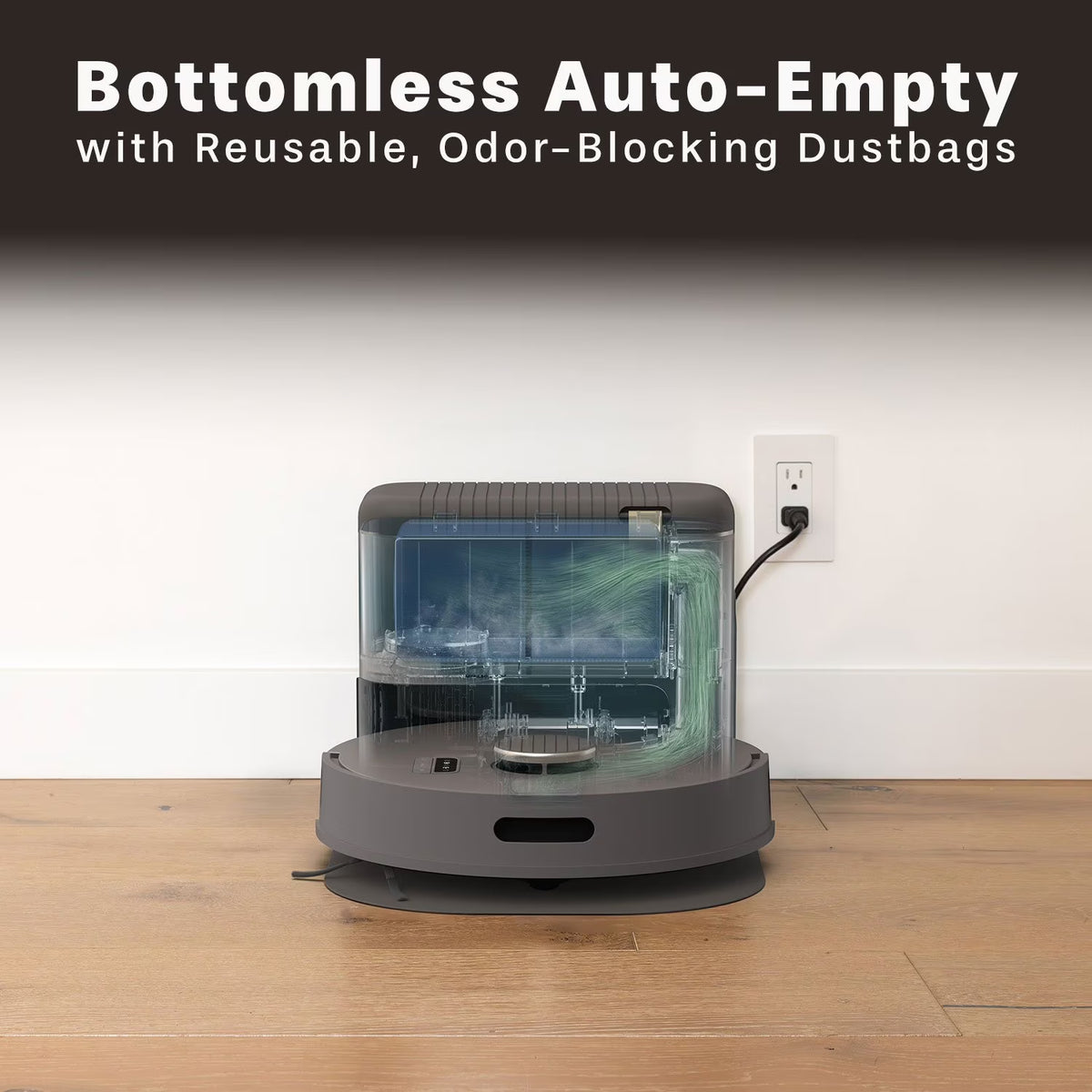 BObsweep Bio Robot Vacuum & Mop for Multi-Surface with Self-Emptying Dock, LiDAR Smart Mapping, Wi-Fi, 5000Pa - Riverstone