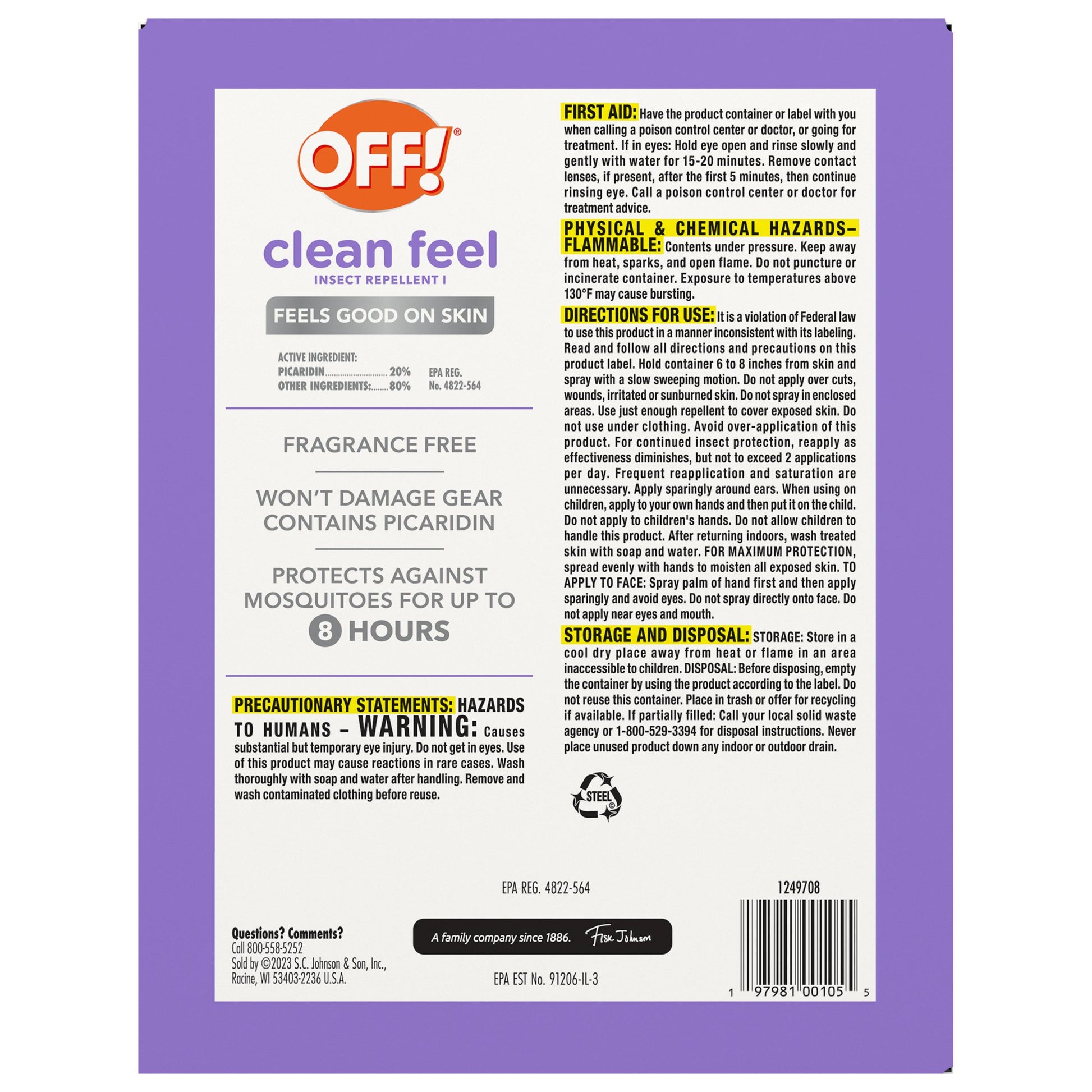 OFF! Clean Feel Insect Repellent, 2 x 9 oz - Bellso
