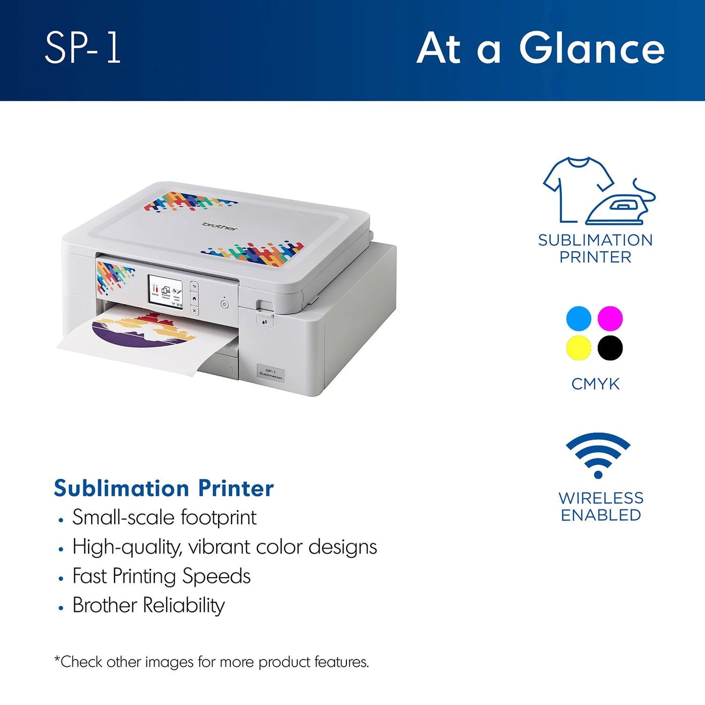 Brother Sublimation Printer, 4-Color Sublimation Ink Cartridges and 100 Sheets Sublimation Paper - Bellso