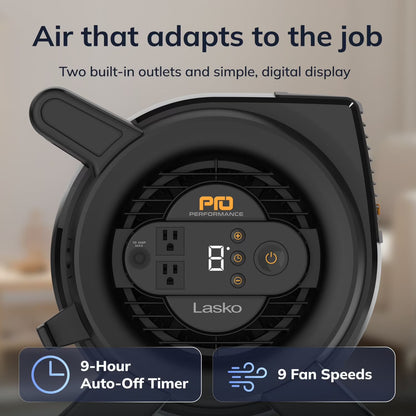 Lasko Pro Performance 9-Speed Pivoting DC Motor Utility Fan