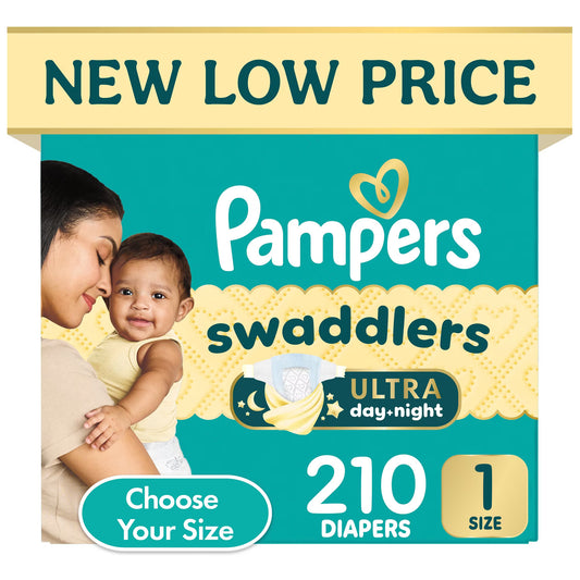 Pampers Swaddlers Ultra Diapers, Sizes 1