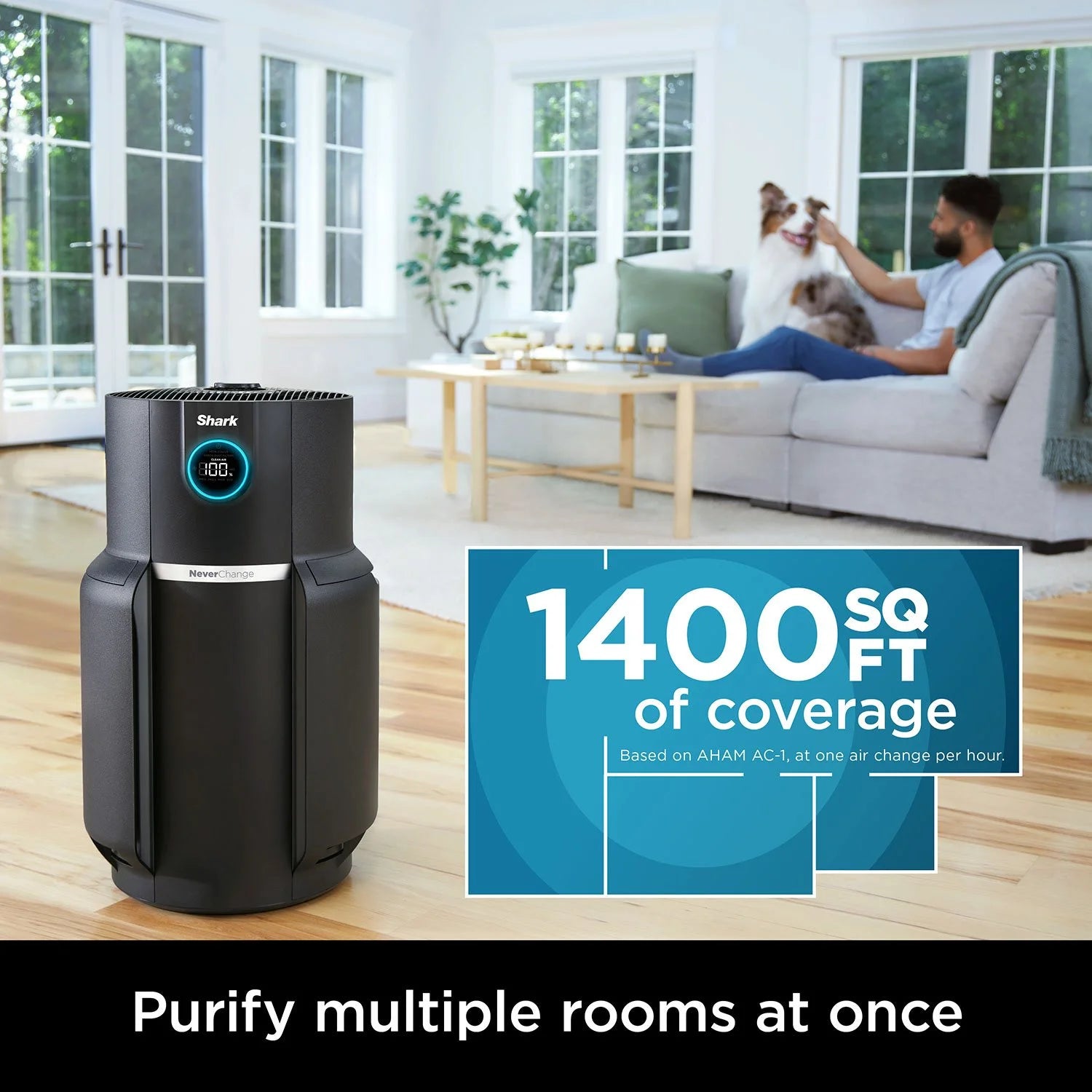 Shark NeverChange Air Purifier MAX + Remote & 2 Odor Neutralizer Cartridges - Bellso