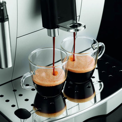 Magnifica XS Compact Fully Automatic Black and Silver Espresso Machine and Cappuccino Maker
