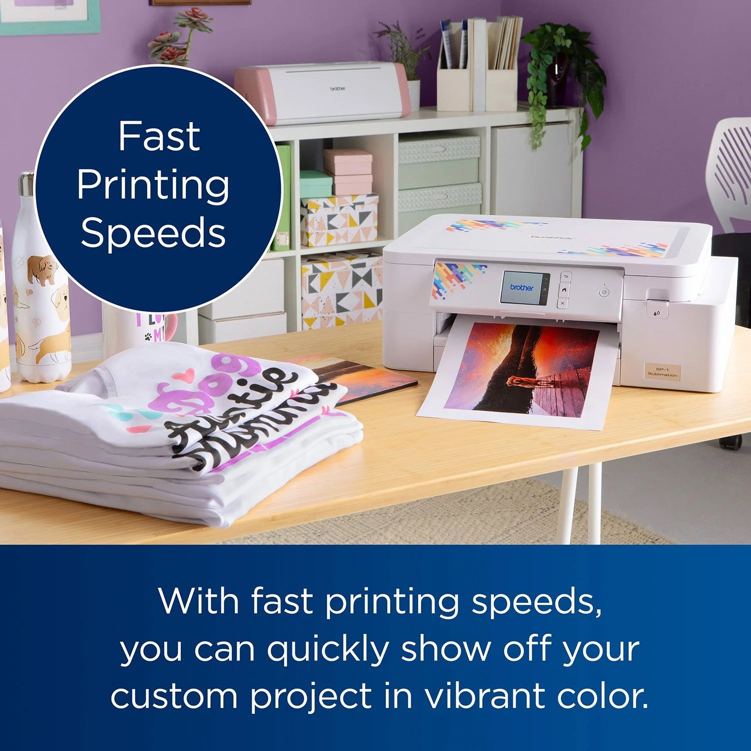 Brother Sublimation Printer, 4-Color Sublimation Ink Cartridges and 100 Sheets Sublimation Paper - Bellso