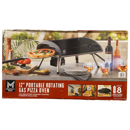 Member's Mark 12" Portable Rotating Gas Pizza Oven, Black - Bellso
