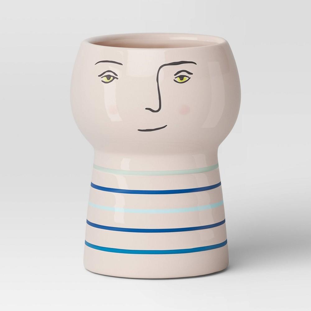 Family Ceramic Indoor Outdoor Planter Pot Pink/Multicolor 4.33"x4.33" - Bellso