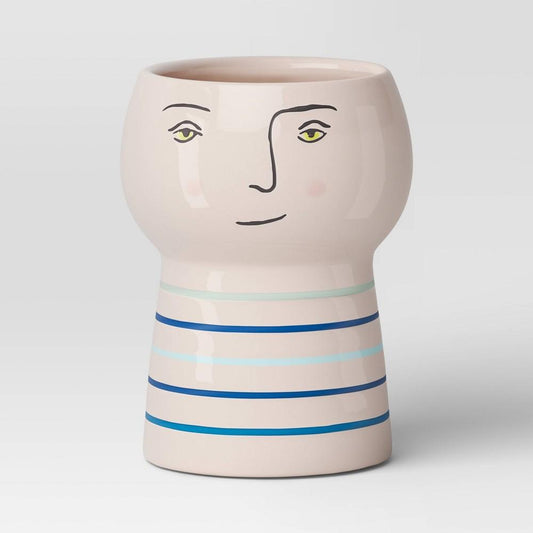 Family Ceramic Indoor Outdoor Planter Pot Pink/Multicolor 4.33"x4.33" - Bellso