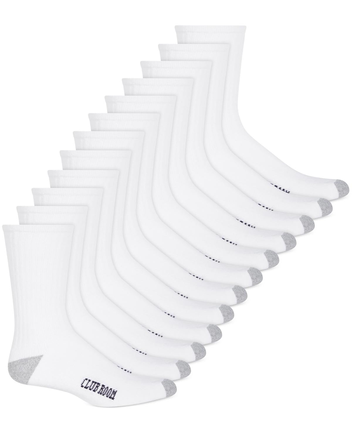 Club Room Men's Solid Crew 12 Socks White - Bellso