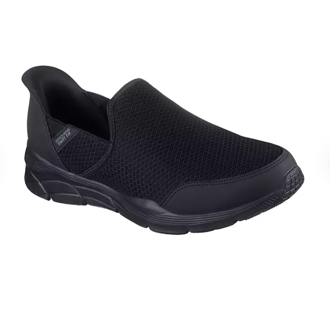 NEW Skechers Mens Size 8.5 Equalizer 4.0 Hands Free Swift Fit Black N17 - Bellso