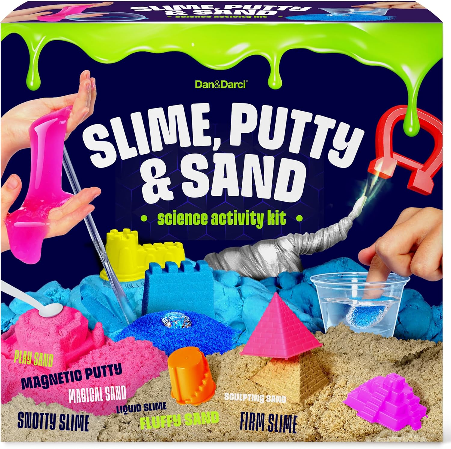 Slime, Putty & Sand Sensory Science Kit - Bellso