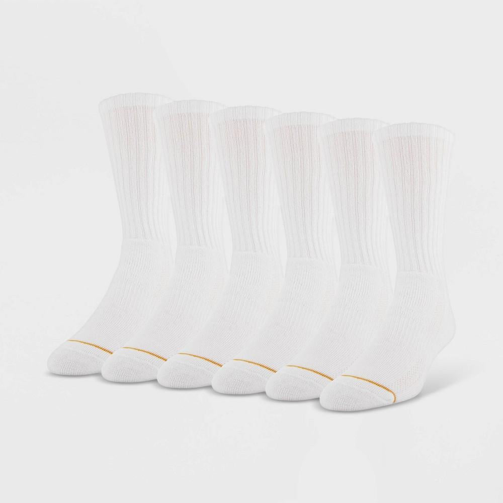 Signature Gold by Goldtoe Men's Repreve Modern Essential Crew Socks 6Pk - Bellso
