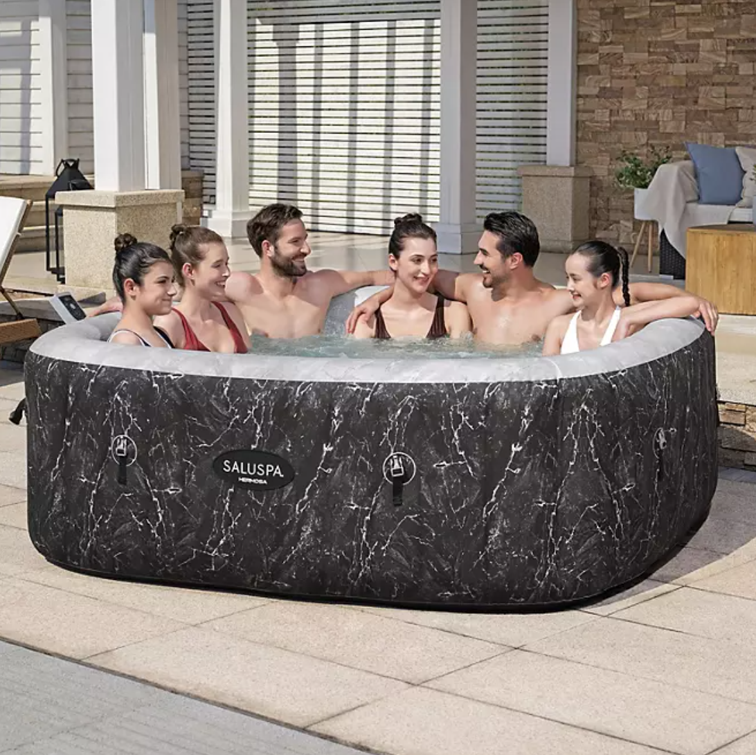 SaluSpa Corsica Energy-Saving Smart AirJet Inflatable Hot Tub, 77" x 28" - Bellso