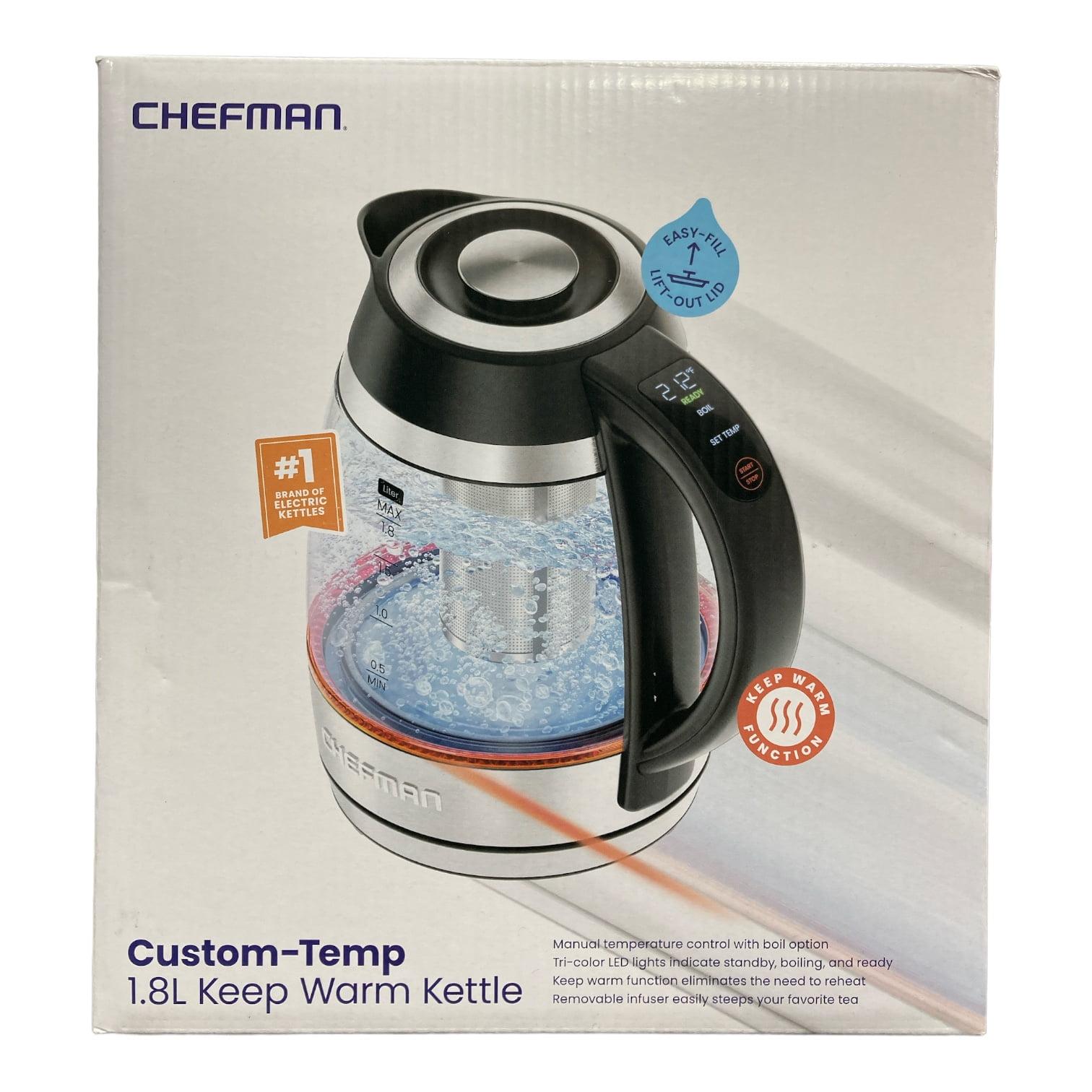 Chefman Custom-Temp 1.8L Electric Tea Kettle With Tea Infuser - Bellso