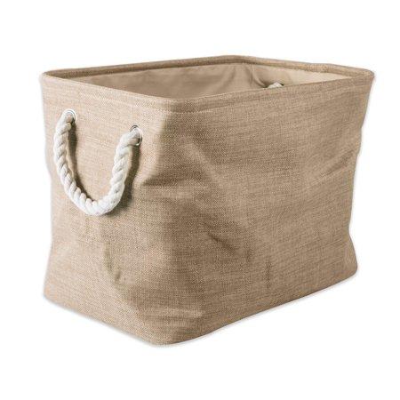 17.5" x 12" x 15" Large Polyester Variegated Rectangle Storage Bin Taupe - Design Imports - Bellso